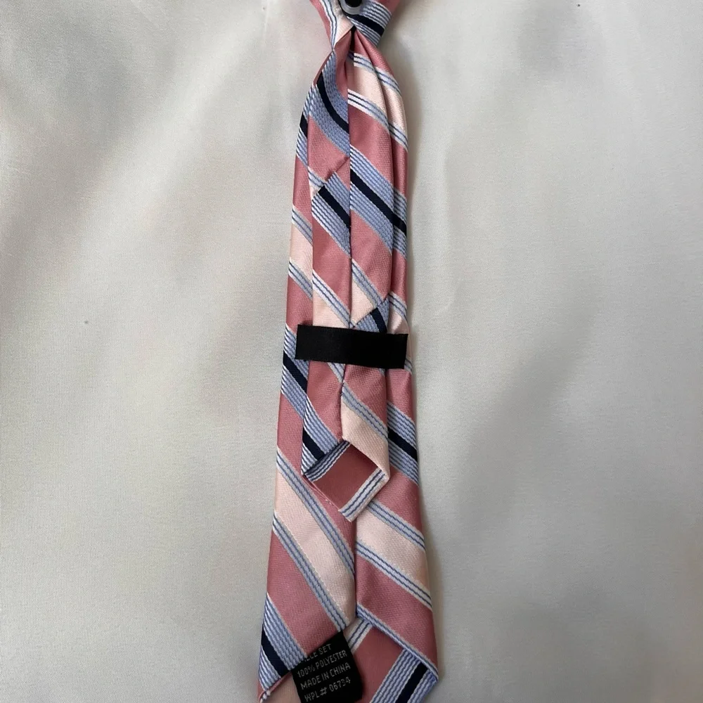 Elegant Striped Clip-on Boys Tie